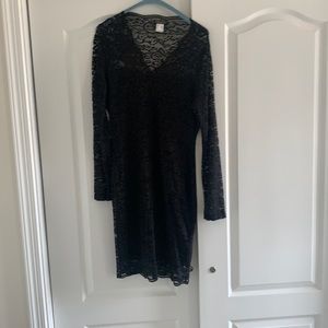 laced long sleeve dress size L